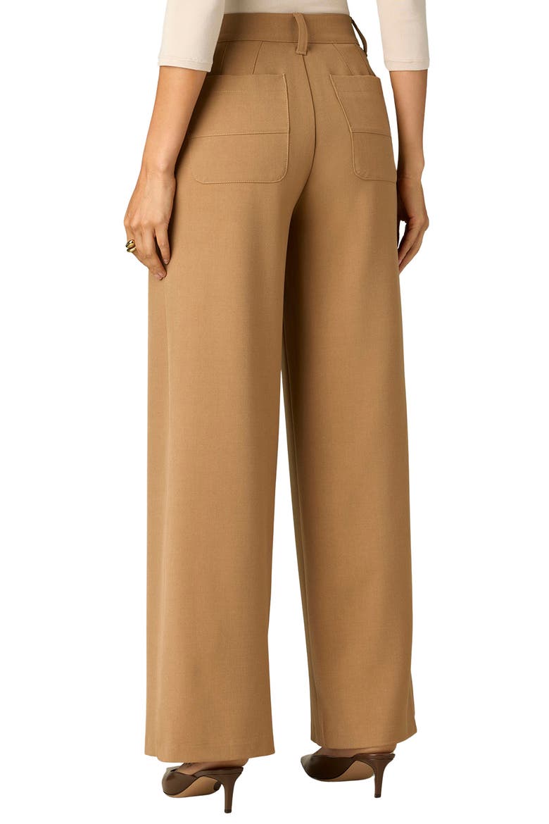 Whitney Skyrise Flat Front Wide Leg Pants, Alternate, color, BUTTER TOFFEE