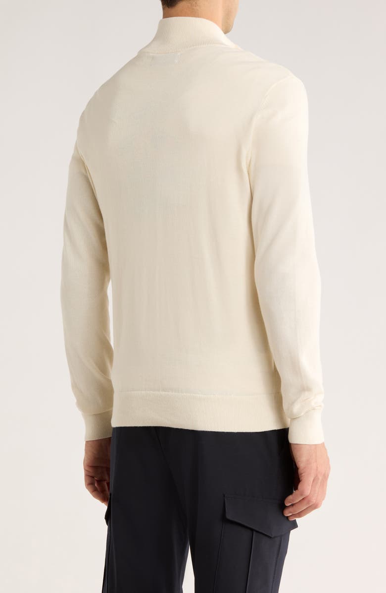 Original Penguin Half Zip Cotton Jersey Sweater, Alternate, color, Birch