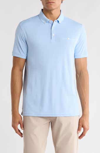 Cactus Man Powder Blue Knit Polo