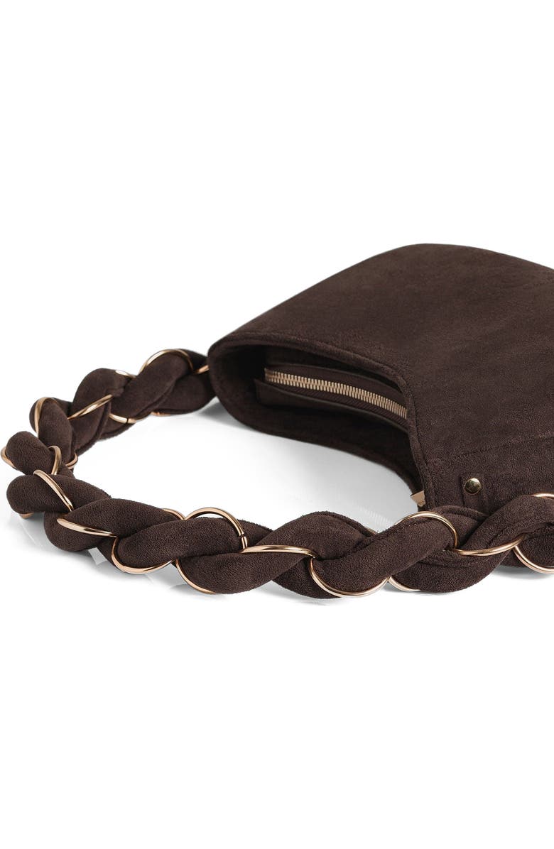 Manière De Voir Somme Suede Handbag, Alternate, color, Brown