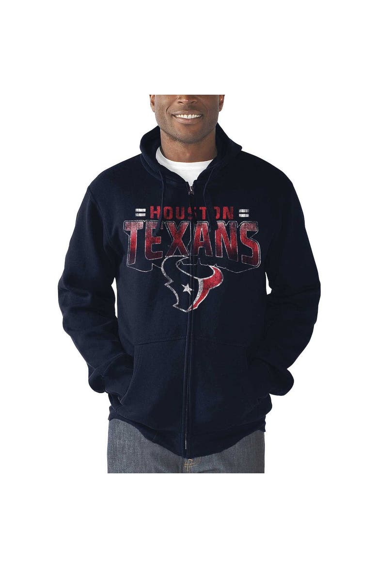 Men's G-III Sports by Carl Banks Navy Houston Texans Perfect Season Full-Zip Hoodie, Alternate, color, Navy