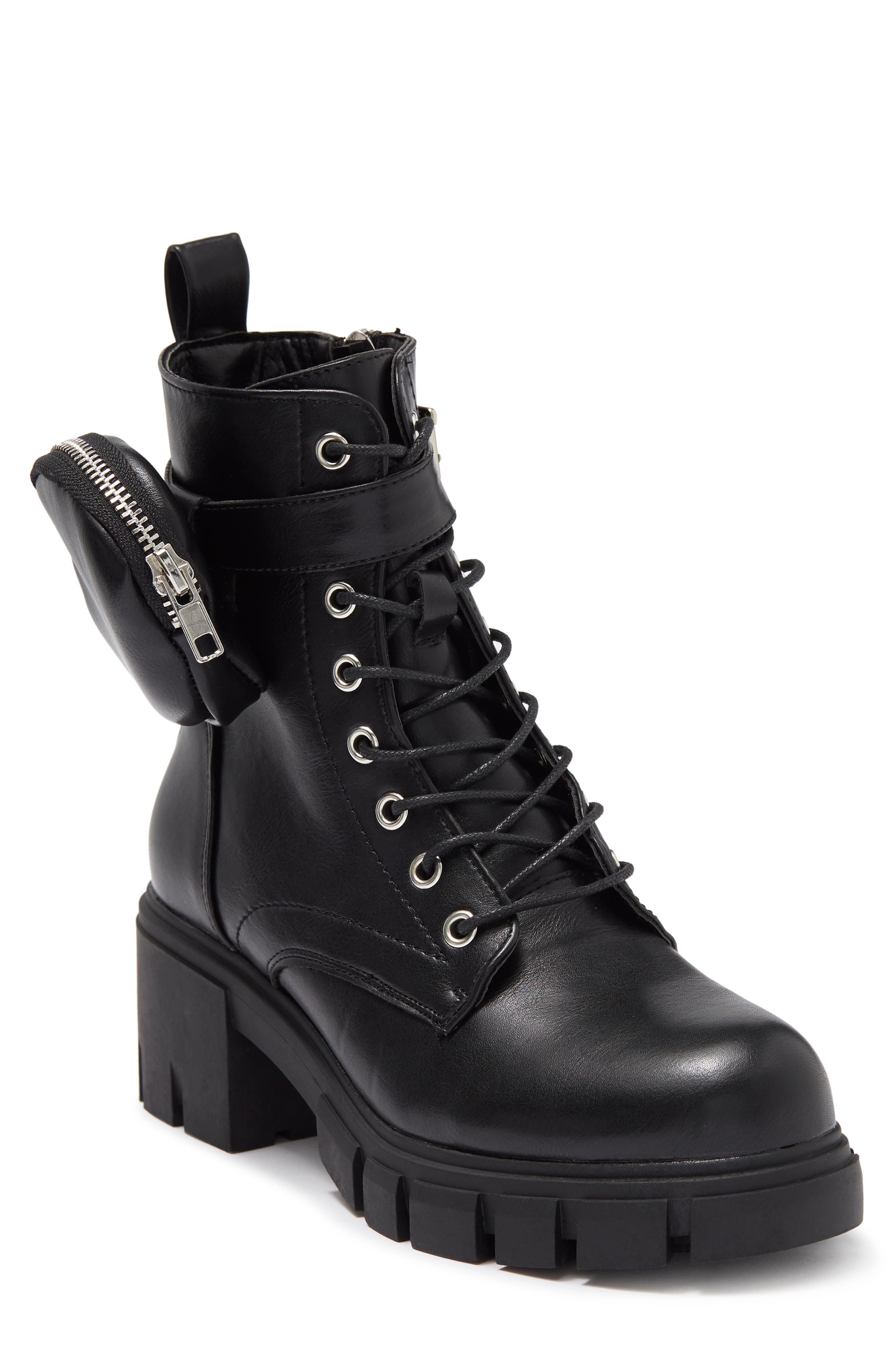 CHASE AND CHLOE ́ Side Pocket Combat Boot, Main, color, 