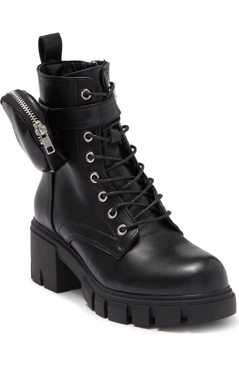 CHASE AND CHLOE ́ Side Pocket Combat Boot, Main, color,