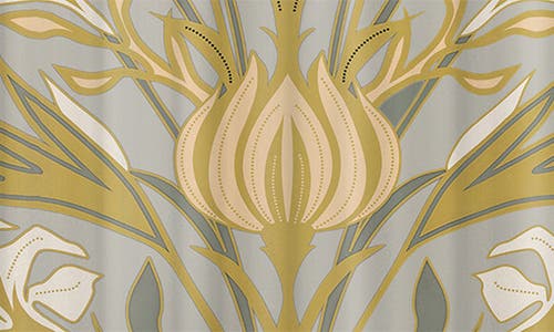 DENY DESIGNS DENY DESIGNS ART DECO FLOWERS SHOWER CURTAIN