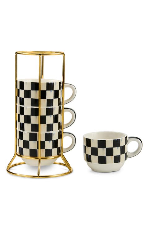 Courtly Check 5-Piece Cappuccino Cup Set