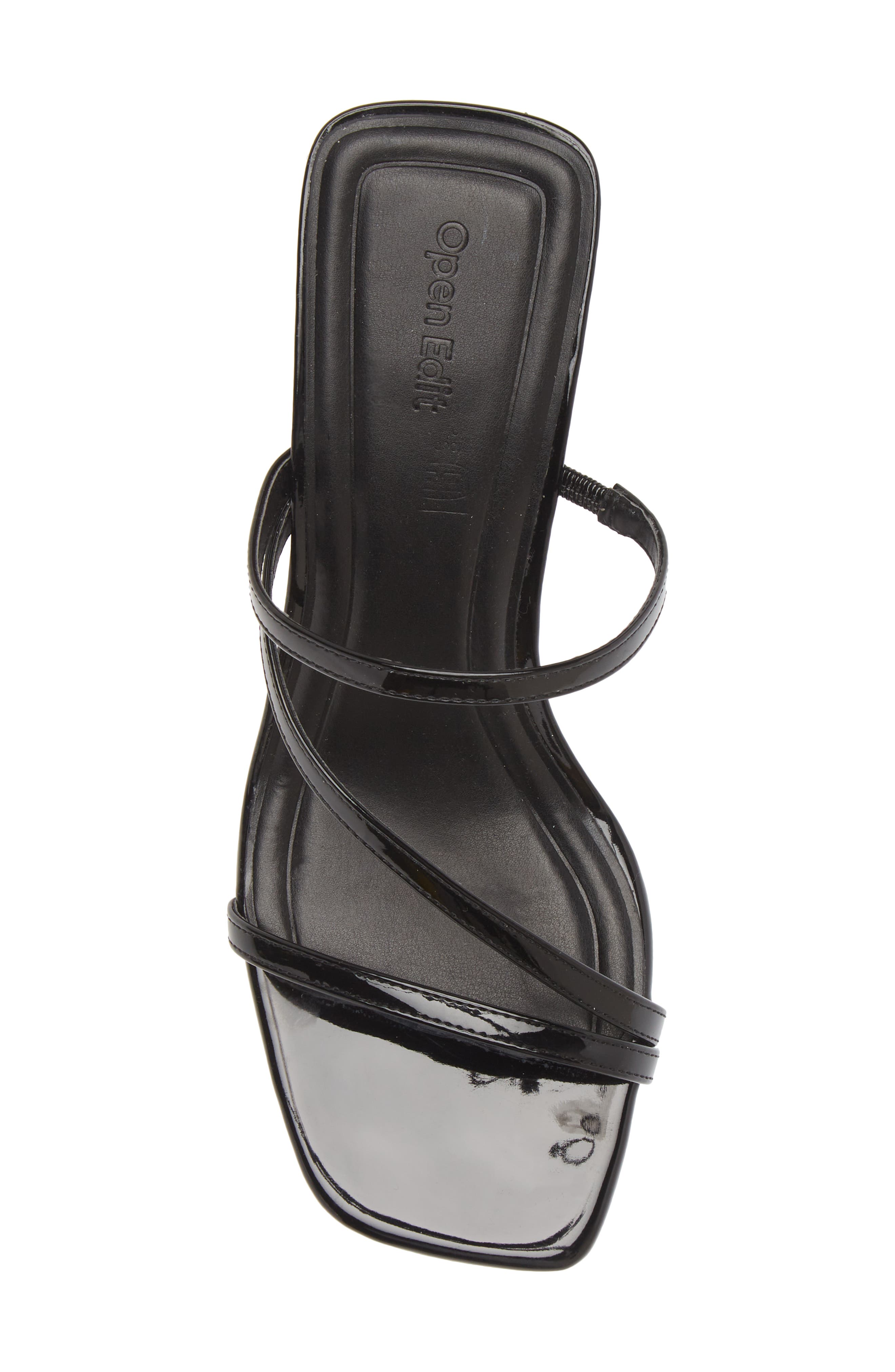 Open Edit Tawney Sandal, Alternate, color, Black Patent