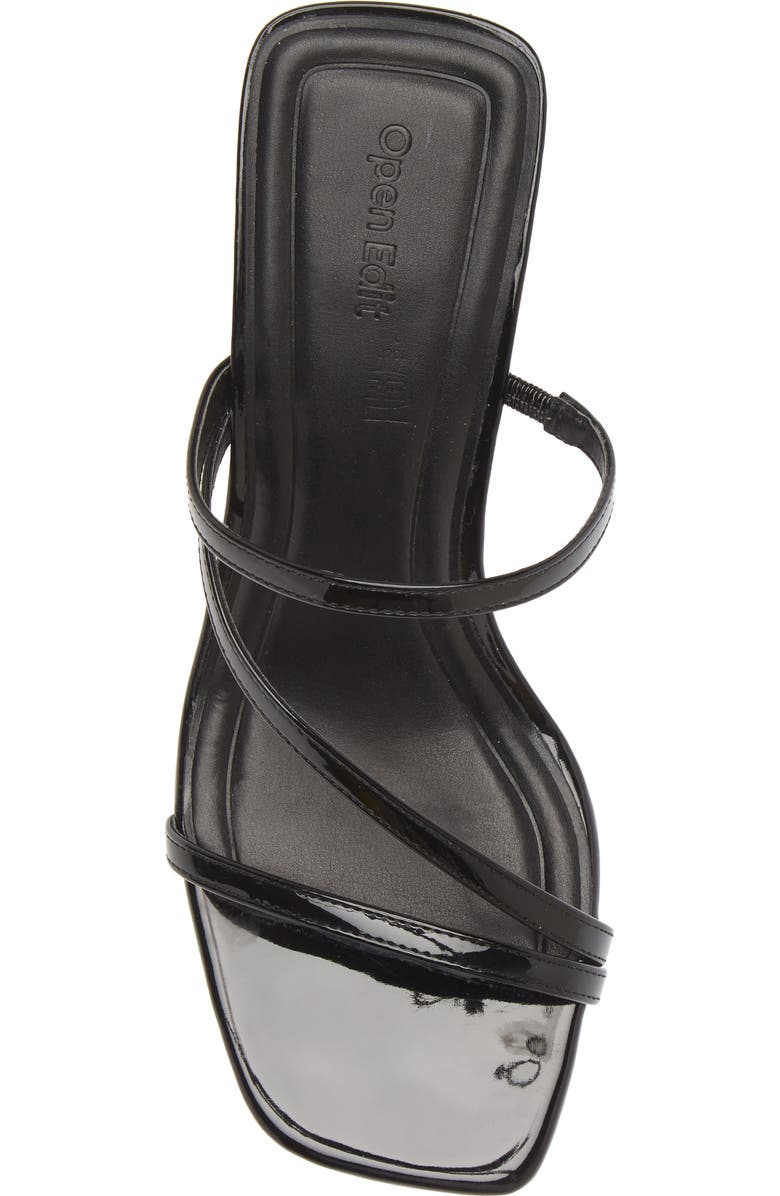 Open Edit Tawney Sandal, Alternate, color, Black Patent