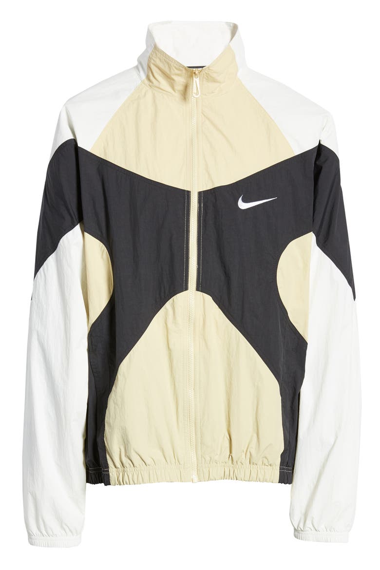 Colorblock Nylon Jacket, Alternate, color, TEAM GOLD/ SAIL/ BLACK/ WHITE
