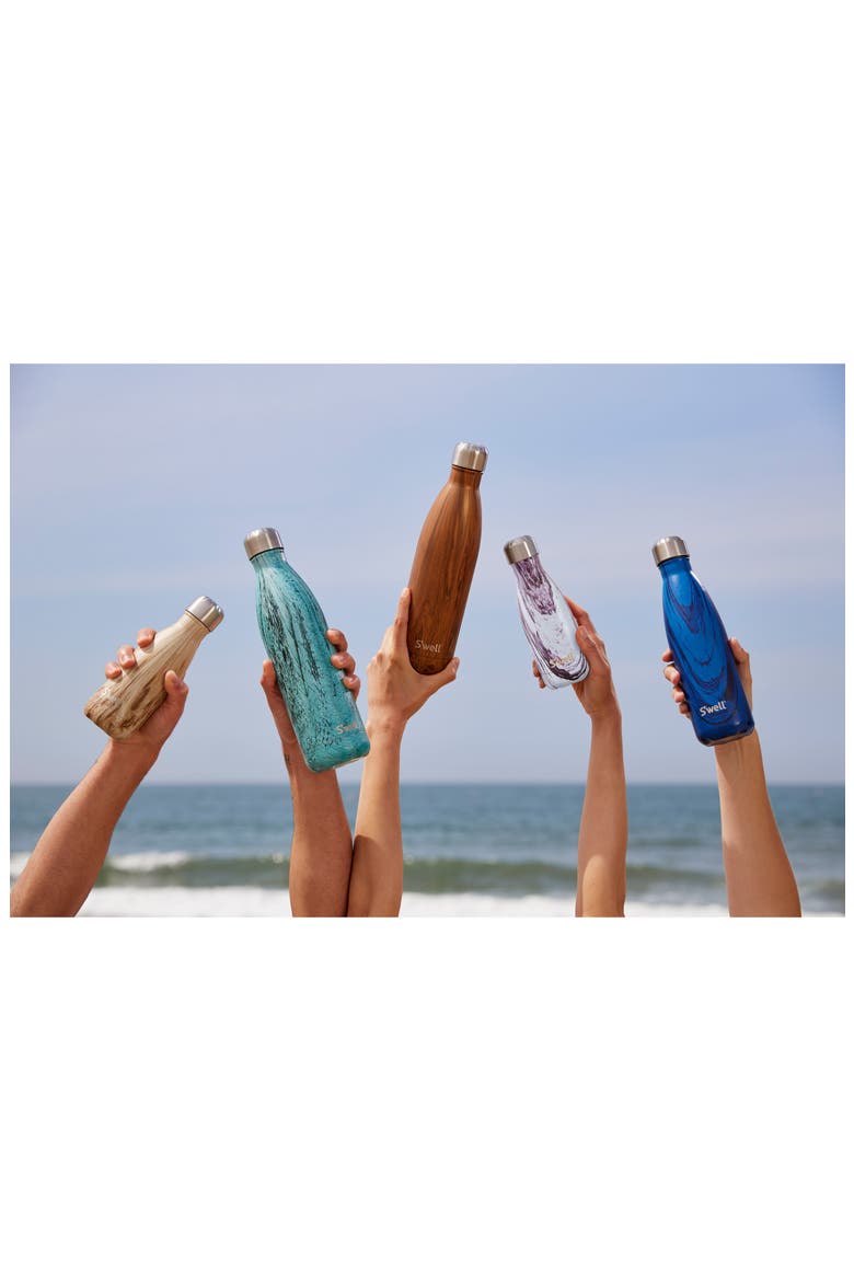 'The Wood Collection - Lily Wood' Insulated Stainless Steel Water Bottle, Alternate, color, LILY WOOD