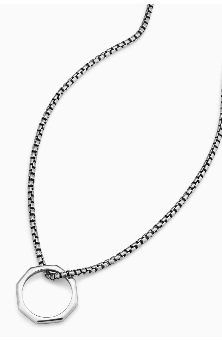 Oradina Mens Bolt Pendant Necklace in Sterling Silver, Alternate, color, Silver