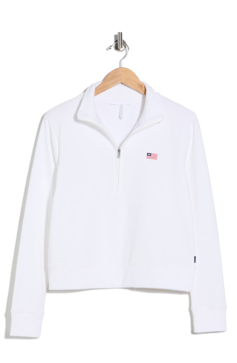 TravisMathew Tasmin Quarter Zip Sweatshirt, Main, color, White