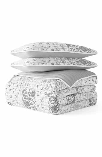 HOMESPUN All Season Patchwork 3-Piece Down Alternative Reversible Quilt Set