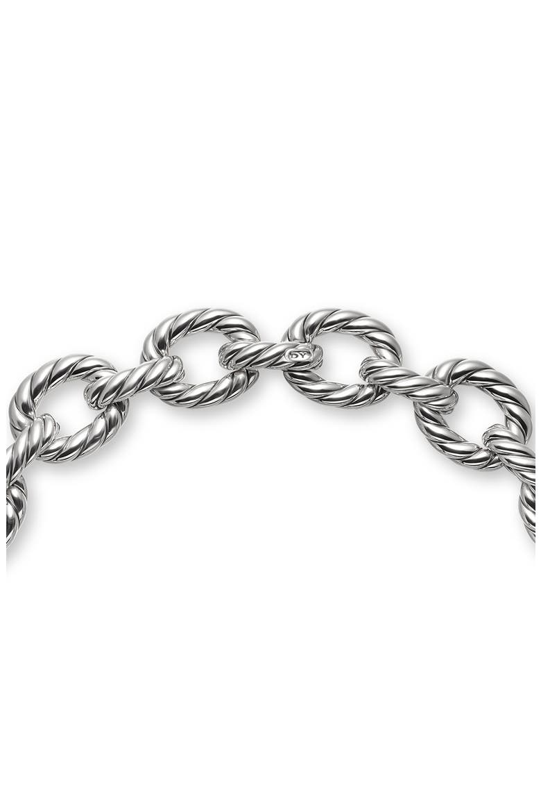 Sculpted Cable Oval Link Necklace, Alternate, color, SILVER