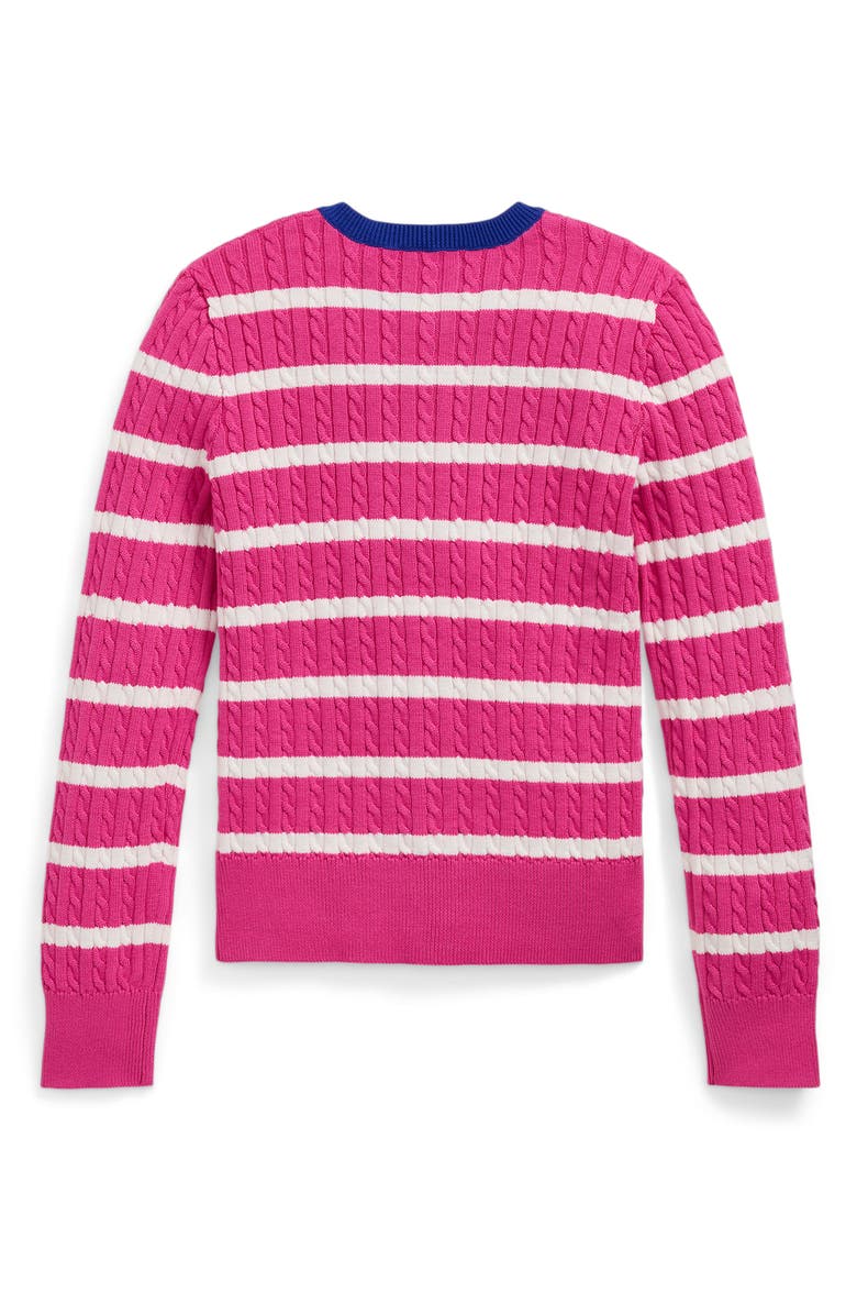 Polo Ralph Lauren Kids' Stripe Cotton Cardigan, Alternate, color,