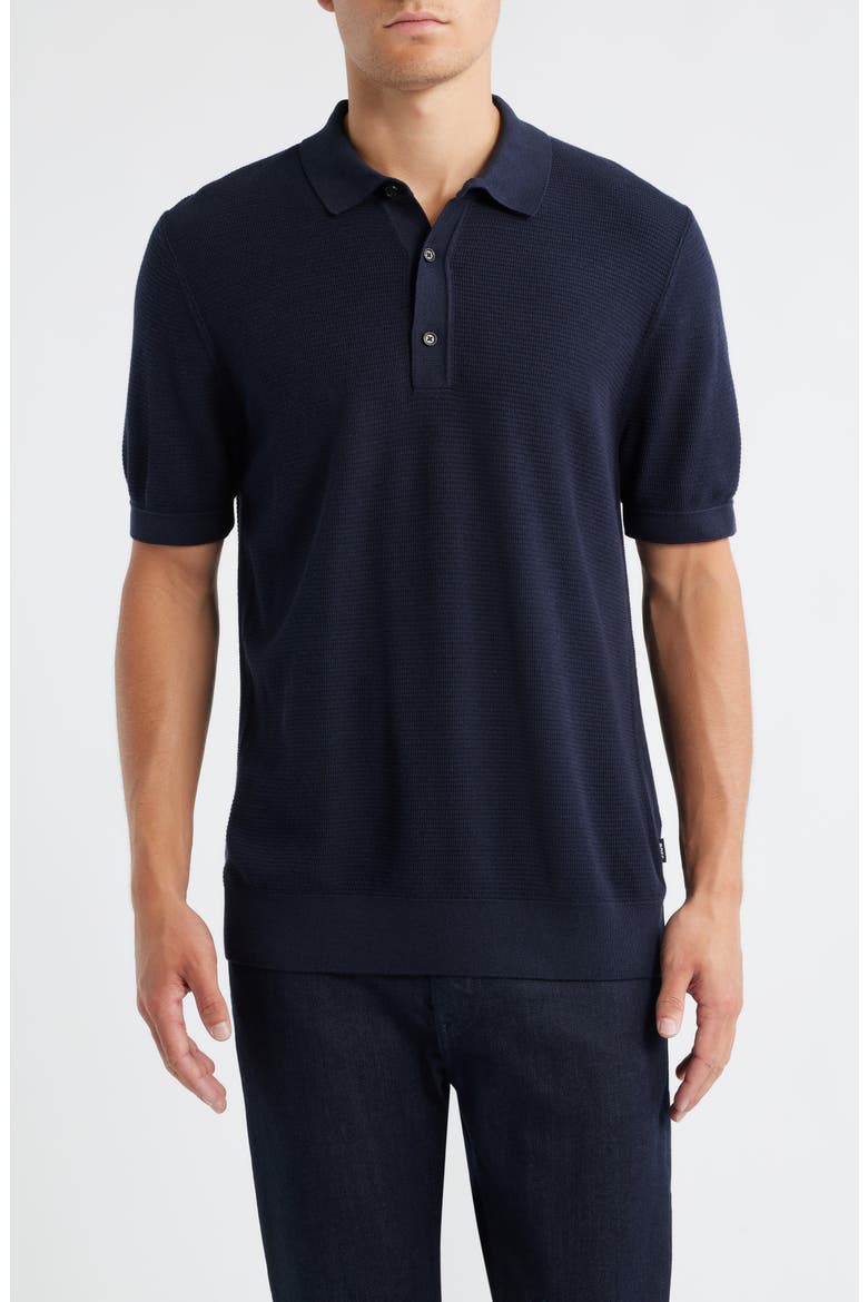Iannotti Cotton Blend Polo, Main, color, DARK BLUE