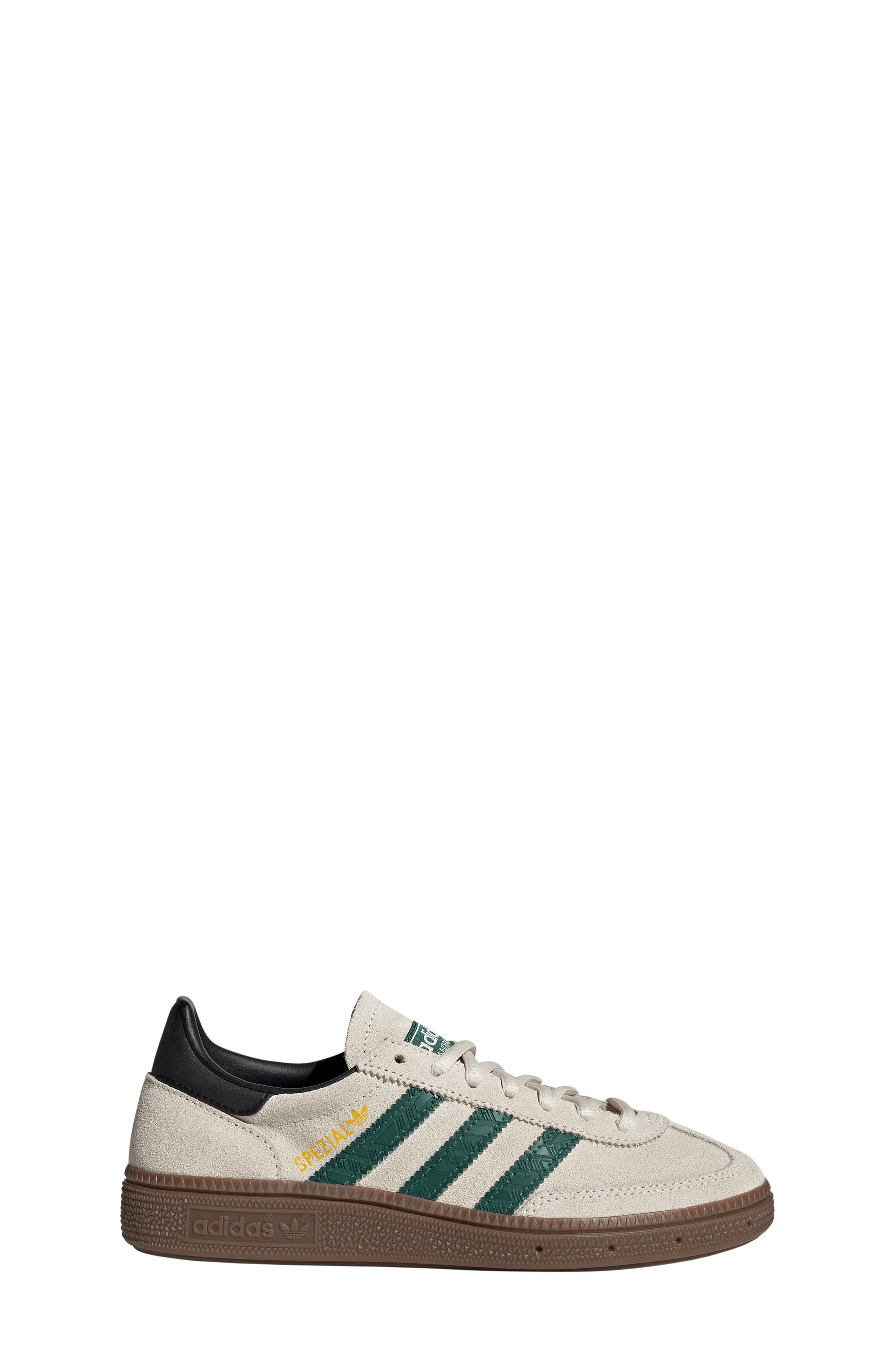 Handball Spezial Sneaker, Alternate, color, OFF WHITE/ GREEN/ GUM