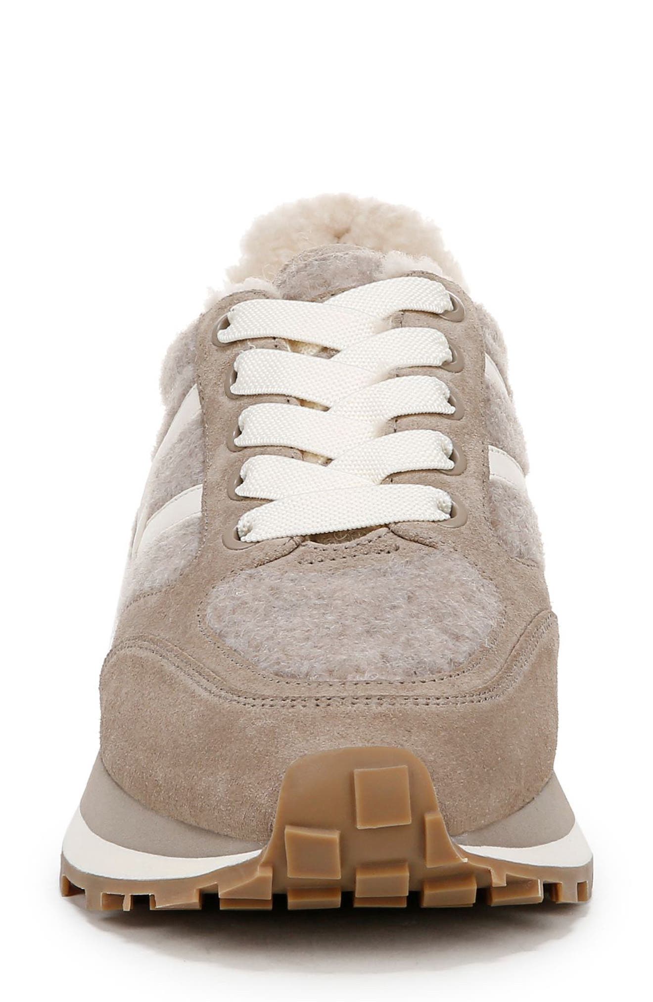 Veronica Beard Valentina Genuine Shearling Lined Sneaker, Alternate, color, Cobblestone