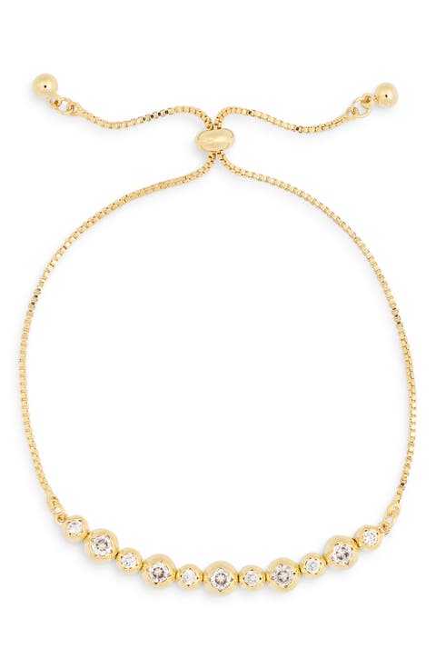 CZ Bead Adjustable Bracelet