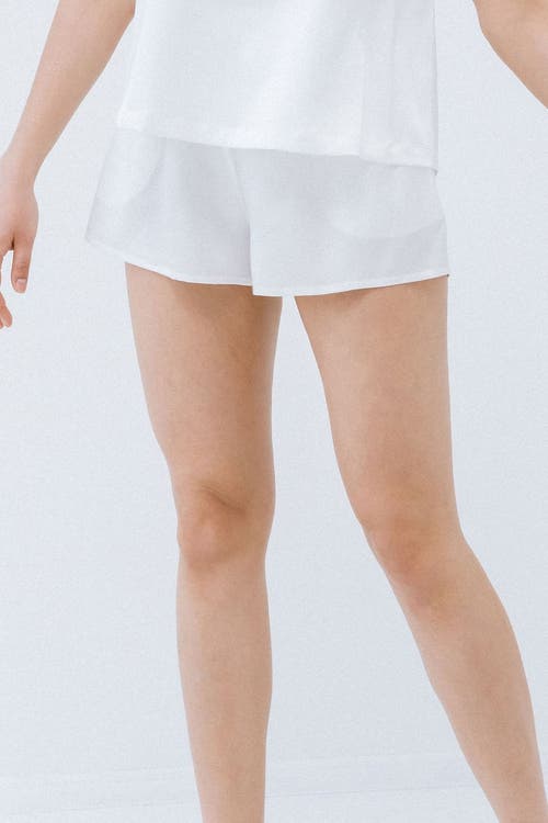 Alas Persephone Silk Shorts In White