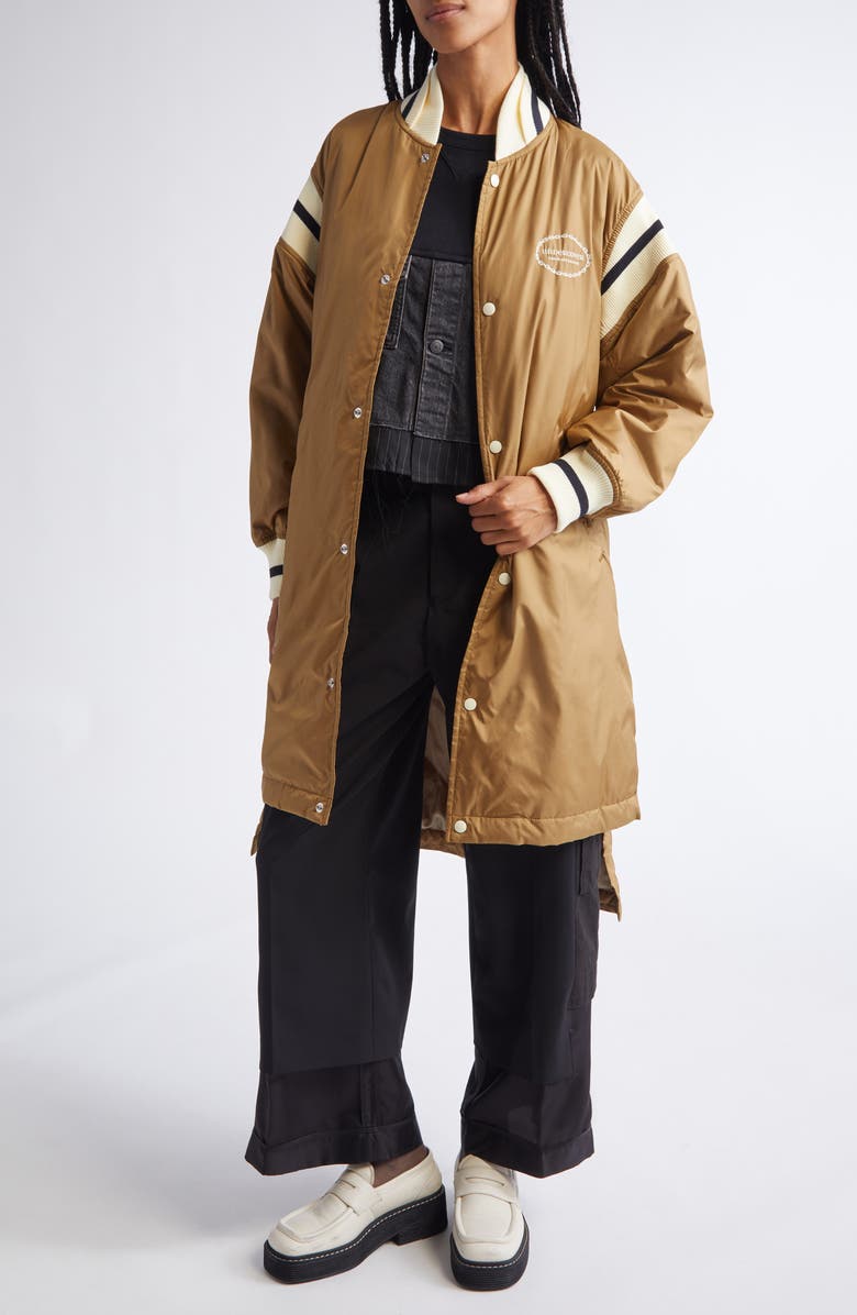 Undercover Varsity Insulated Coat, Alternate, color, Beige