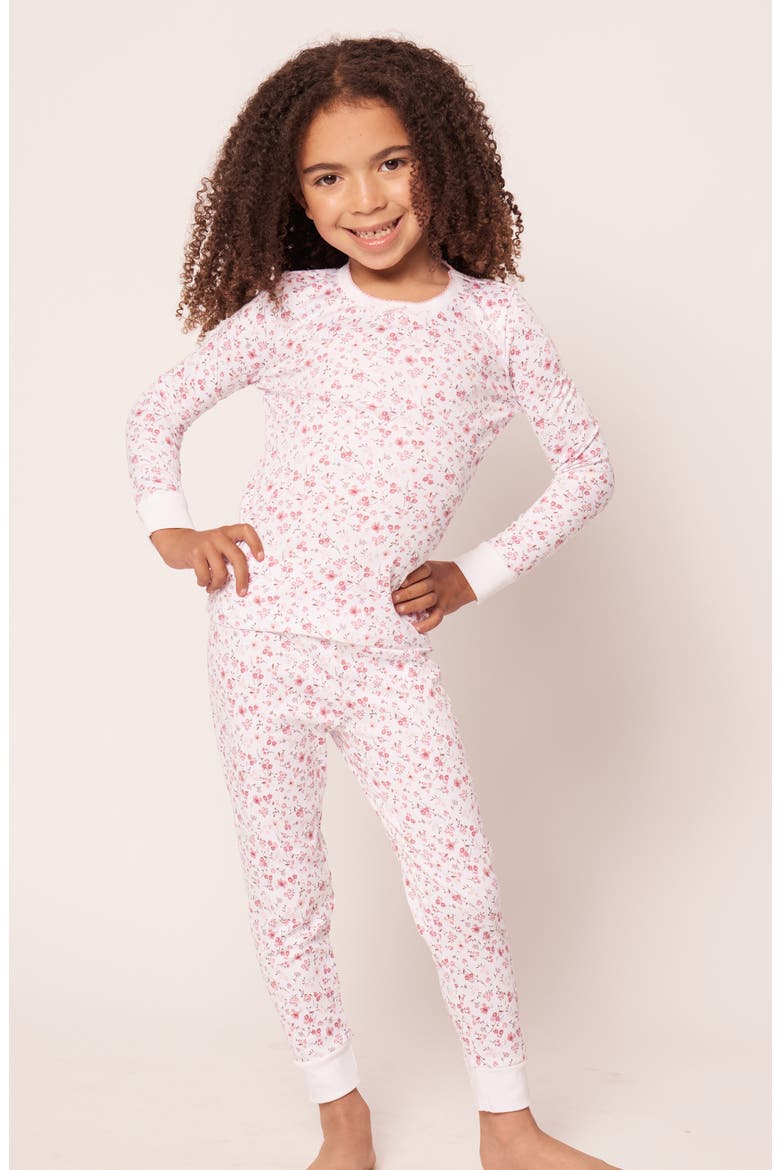 Dorset Floral Fitted Pajamas, Alternate, color, PINK