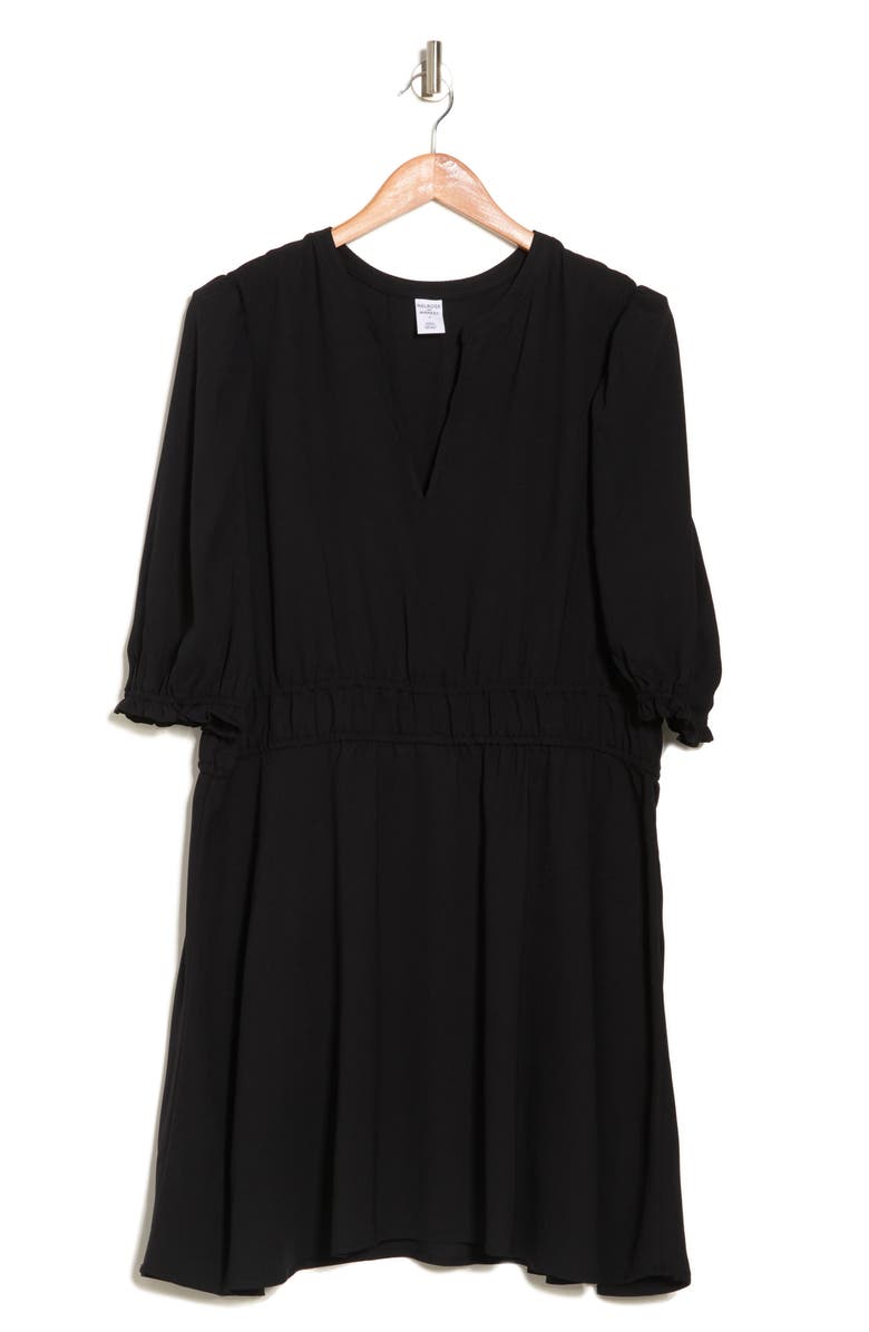 Melrose and Market Smocked Crepe Mini Dress, Alternate, color, 