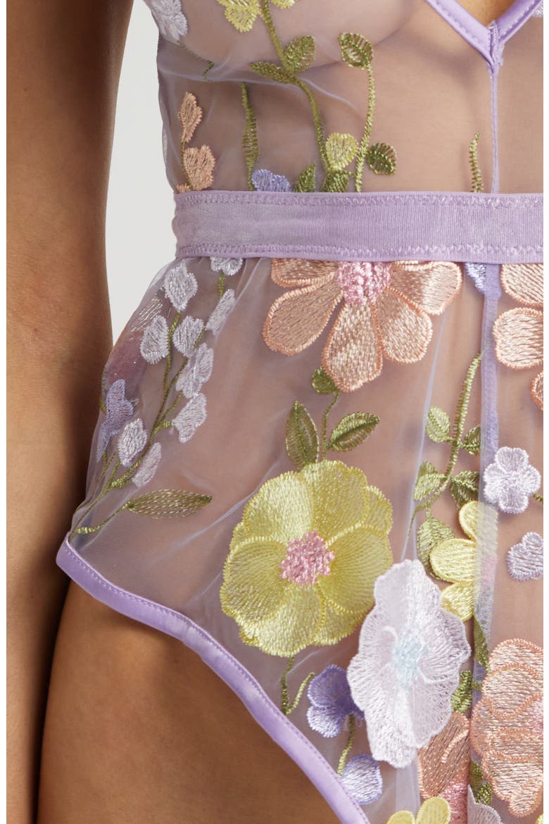 Embroidered Teddy, Alternate, color, PASTEL FLORAL