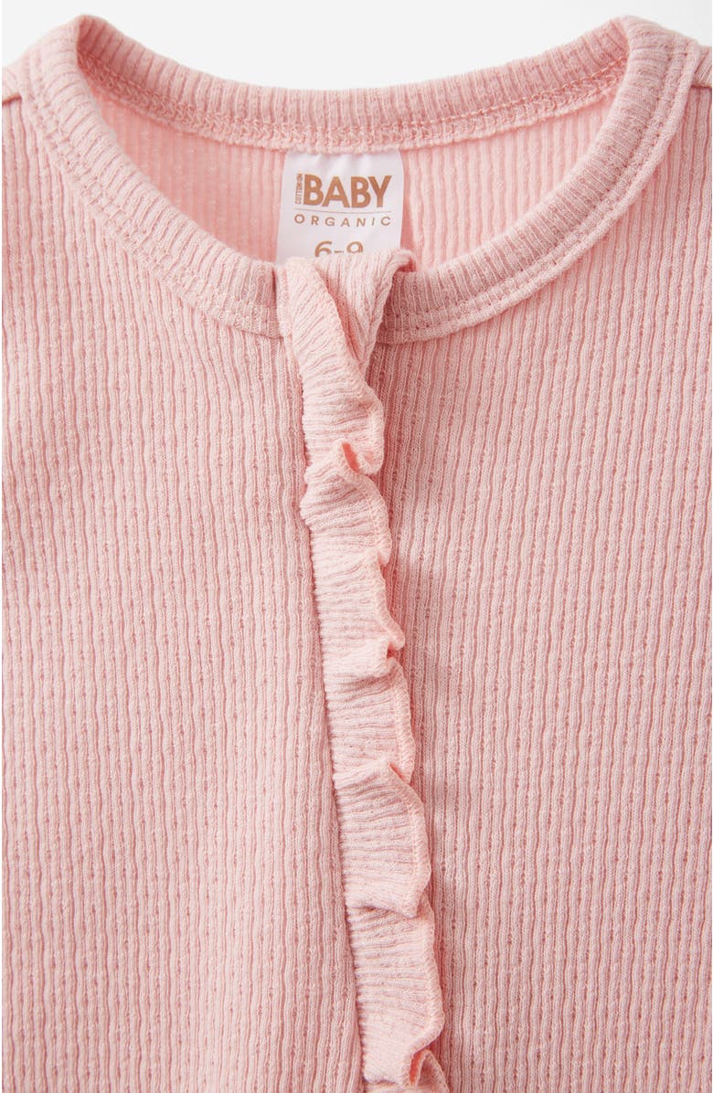 Cotton On Kids Organic Pointelle Ruffle Zip All In One, Alternate, color,