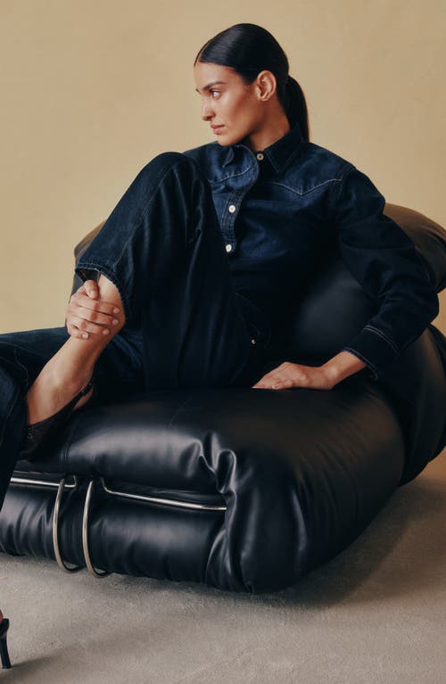 Dl1961 Ines Denim Button-up Shirt In Blue