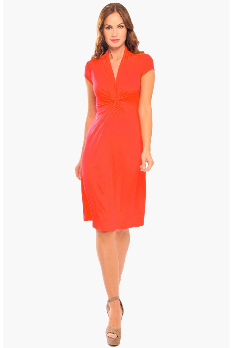 Maternity Wrap Dress, Main, color, ORANGE