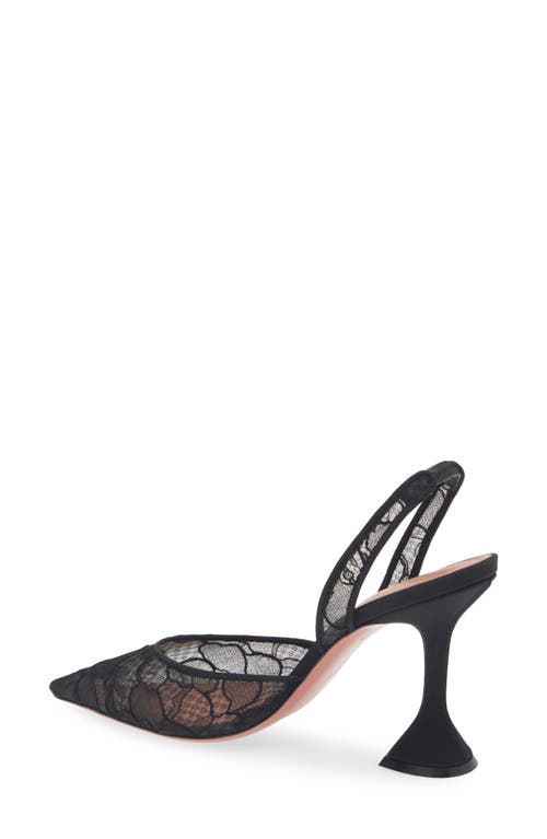 Amina Muaddi Holli Lace Slingback Pump In Black