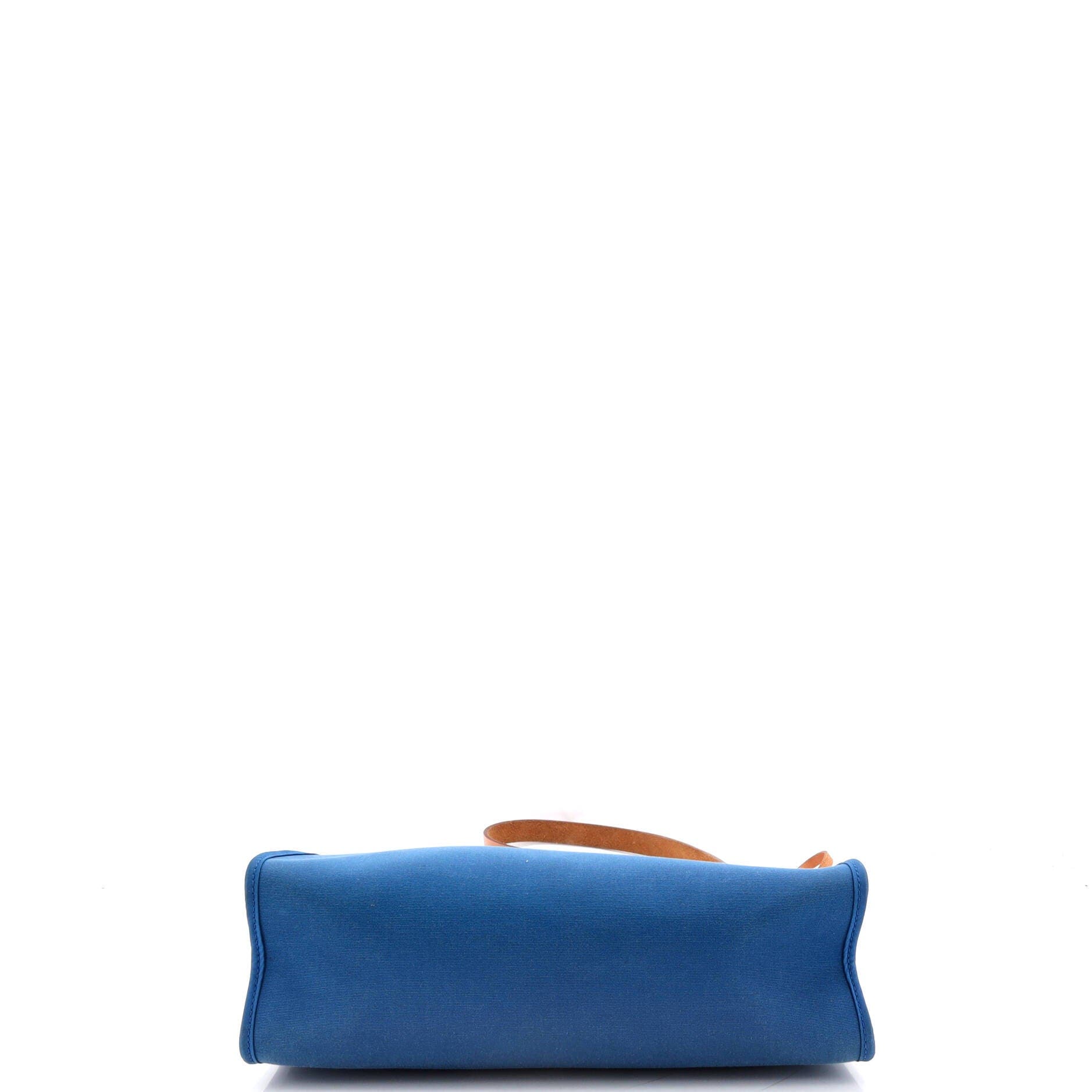Herbag Zip Leather and Toile 31, Alternate, color, Blue