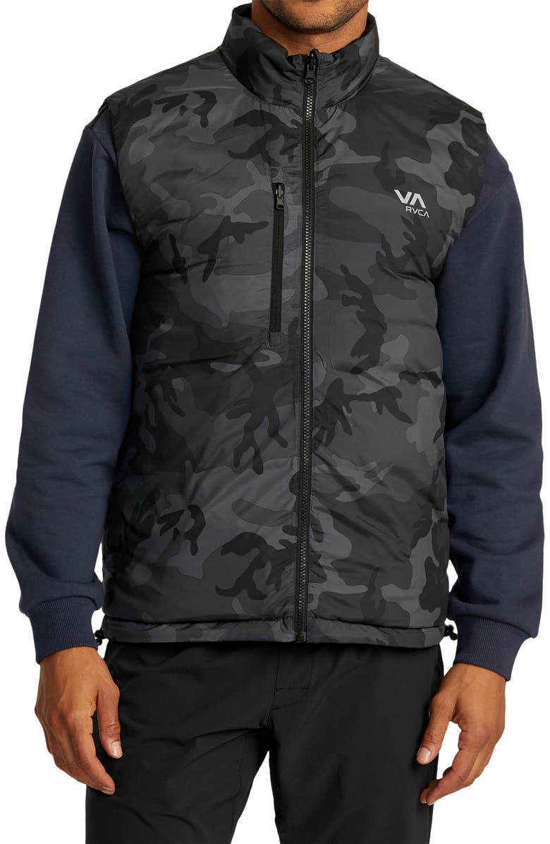 RVCA Reversible Quilted Puffer Vest, Alternate, color,