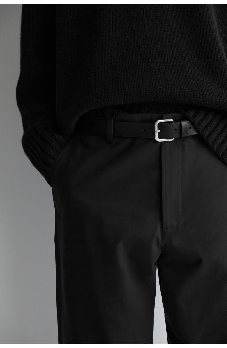 COS Cotton Straight-Leg Chinos, Alternate, color, Black