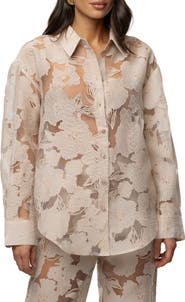 JLUXLABEL Organza Floral Blouse