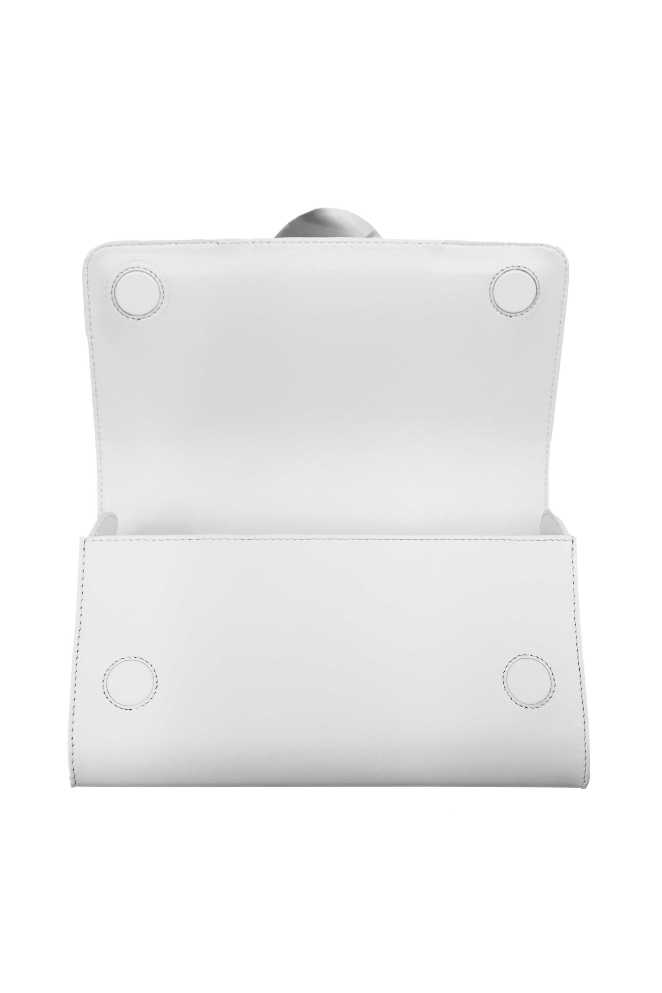 PERRIN PARIS Le Disque Clutch Strass, Alternate, color, White / Strass