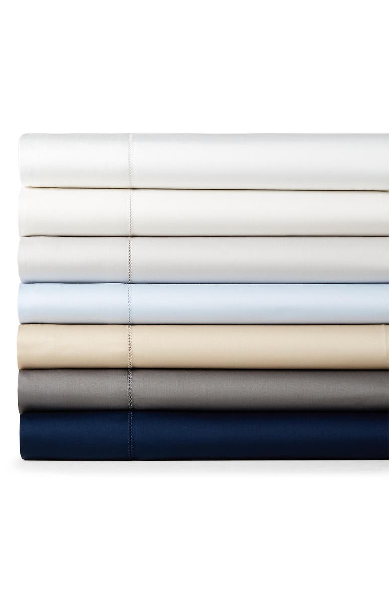 Ralph Lauren Organic Sateen 624 Thread Count Fitted Sheet, Alternate, color, True Platinum