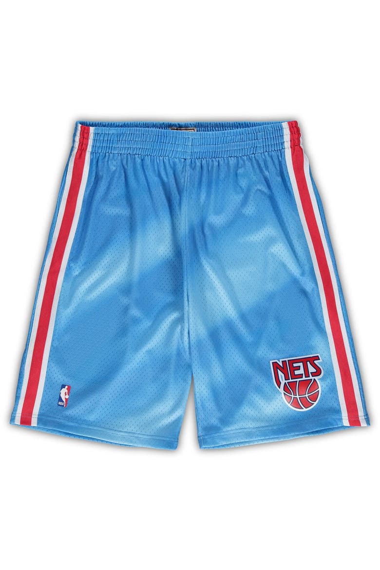 Men's Mitchell & Ness Blue New Jersey Nets Big & Tall Hardwood Classics Team Swingman Shorts, Main, color, Blue