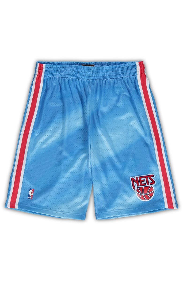 Mitchell & Ness Men's Mitchell & Ness Blue New Jersey Nets Big & Tall Hardwood Classics Team Swingman Shorts, Main, color, Blue