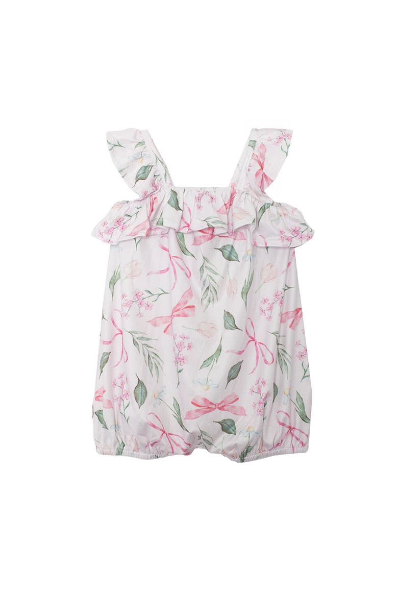 Rosie Ribbons Ruffled Tank Romper, Main, color, Pink