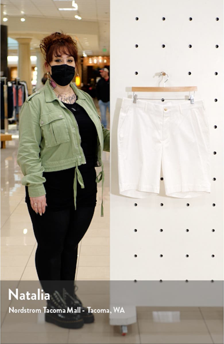 Charleston Khakis Flat Front Stretch Twill Shorts, sales video thumbnail