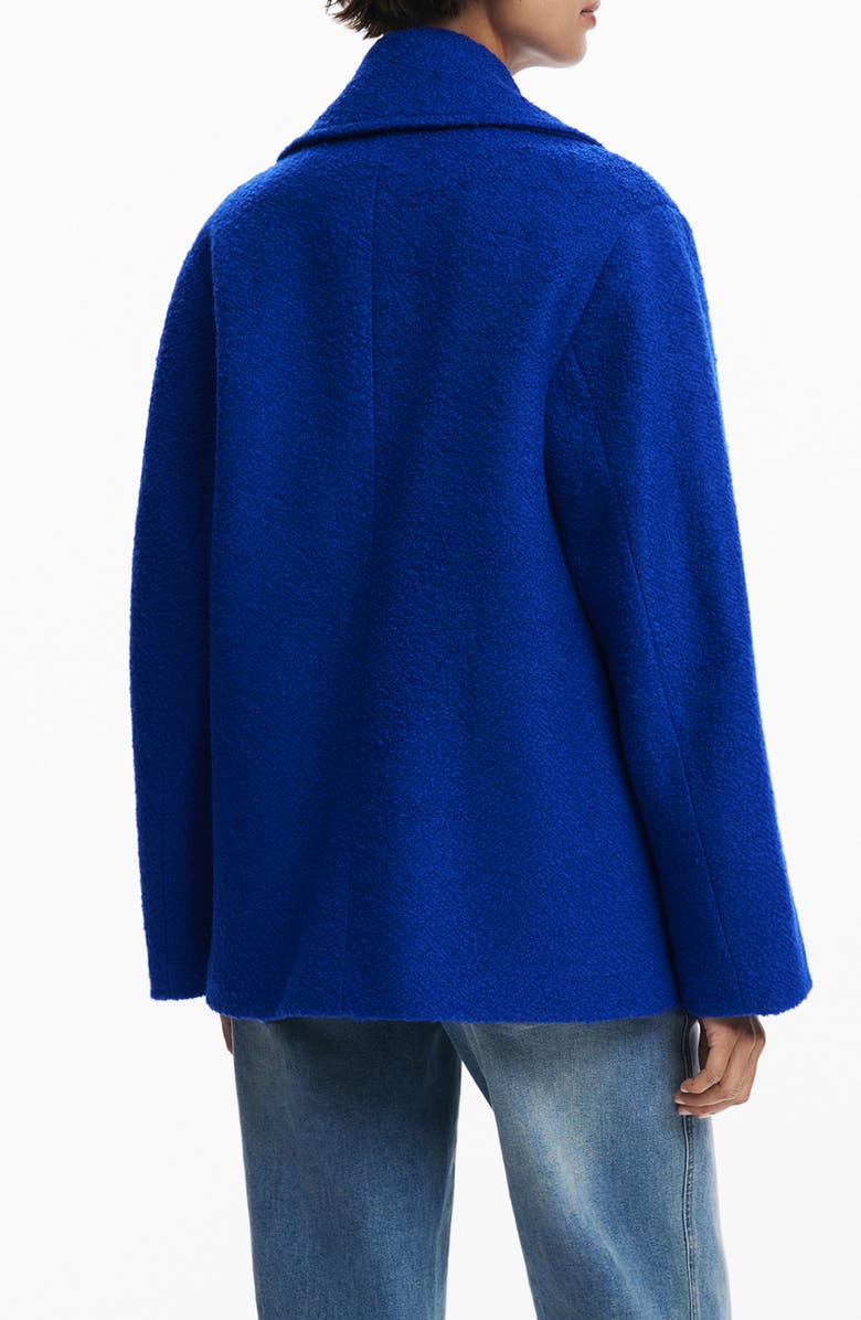 Desigual Double Breasted Coat, Alternate, color, Klein Blue