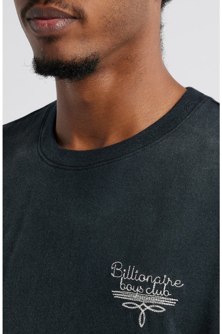 North Star Logo Embroidered Cotton Graphic T-Shirt, Alternate, color, BLACK