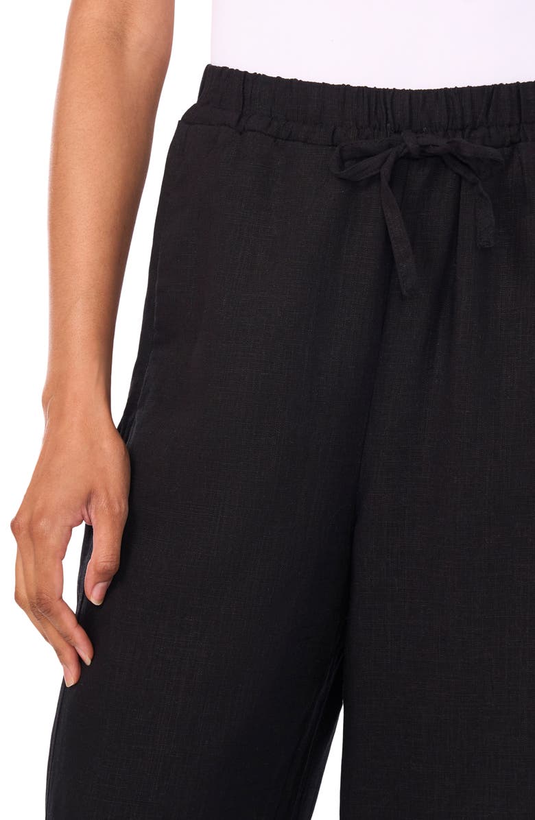 Halogen<sup>®</sup> Wide Leg Poplin Pants, Alternate, color, Rich Black