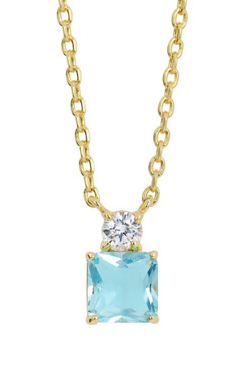 Cubic Zirconia Birthstone Pendant Necklace