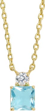 SAVVY CIE JEWELS Cubic Zirconia Birthstone Pendant Necklace