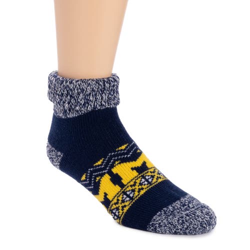 Muk Luks Gameday Unixex Short Heat Retainer Socks In Blue
