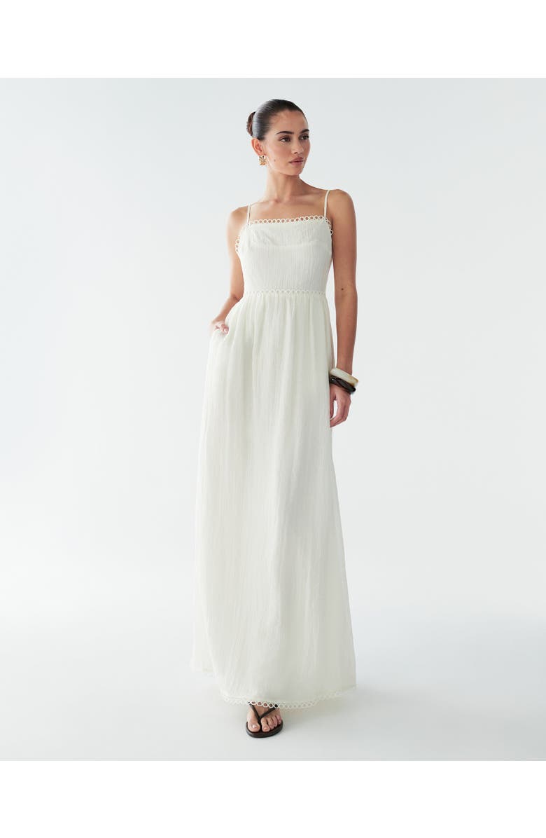 BWLDR Kiara Maxi Dress, Alternate, color, Off White
