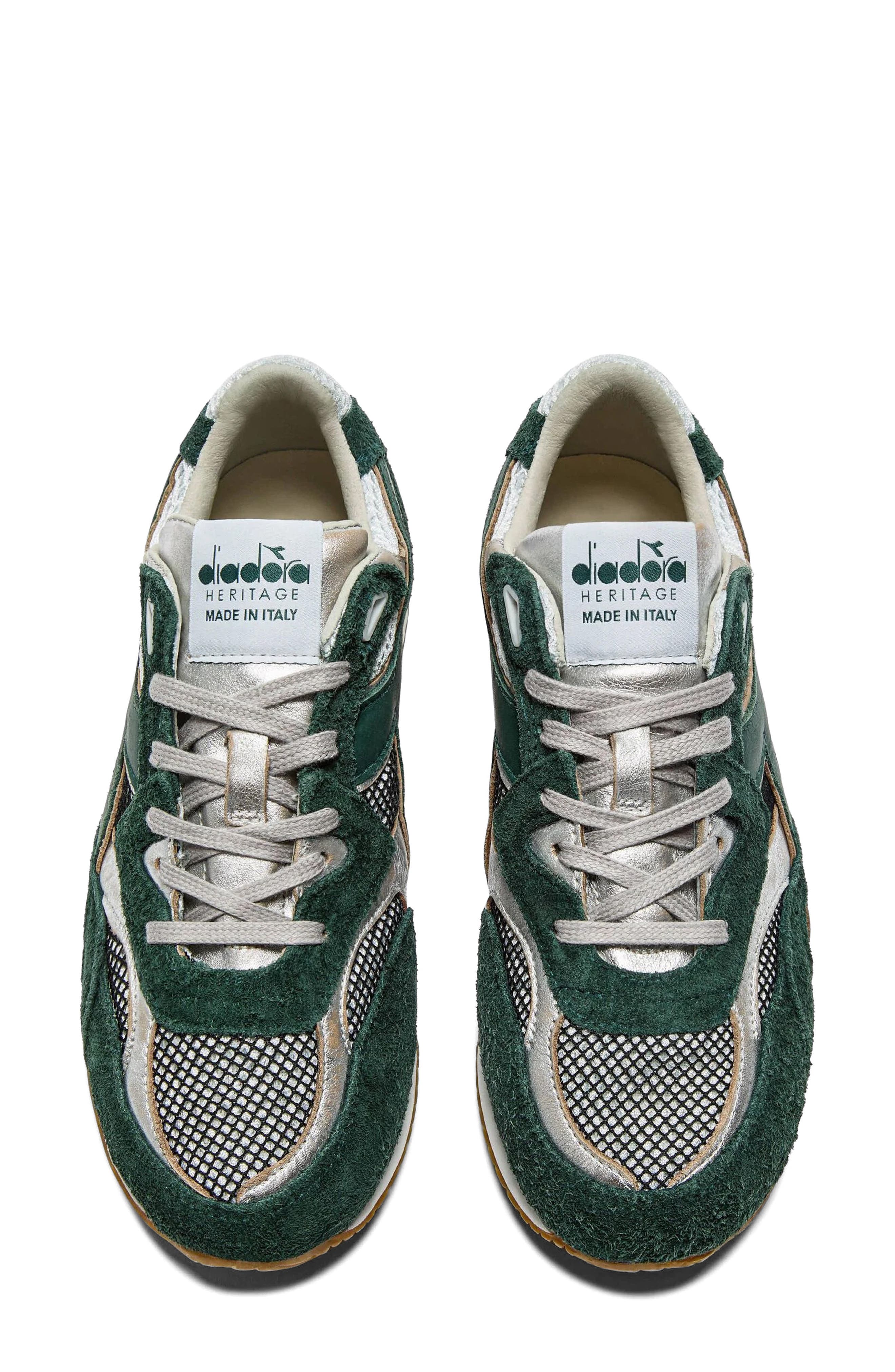 Diadora Equipe Revenge Italia Used Sneaker, Alternate, color, Green Trekking