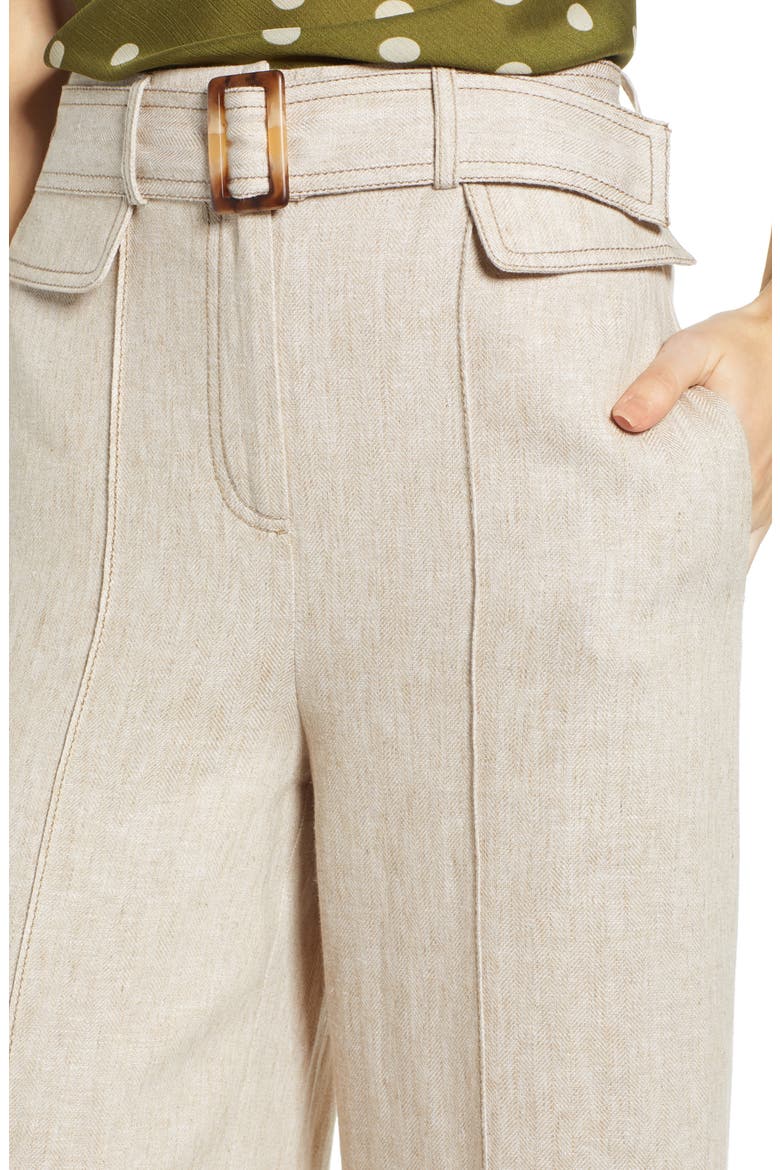 Chriselle Lim Toulouse Wide Leg Crop Trousers, Alternate, color, OATMEAL